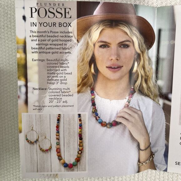 Plunder Design Fashion Jewelry Boutique Boho Necklace Earrings Set New - Picture 9 of 9